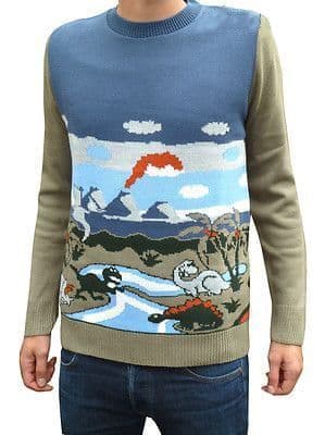 Men's Dinosaur Scene Jumper | FuzzDandy