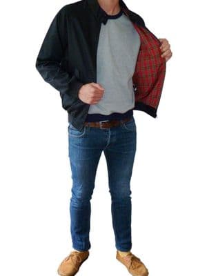 Harrington- Jacket Retro Vintage Coat - Navy Blue