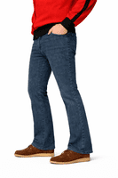 Men's Retro Bootcut Denim Jeans - Classic 100% Cotton | FuzzDandy