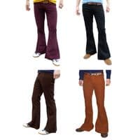 Men's Corduroy Retro Flared Trousers - Classic Cut Mod Cords | FuzzDandy