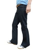 Men's Retro Denim Flares & Flared Jeans - 100% Cotton | 60s Mod & Hippy Cut | Fuzzdandy