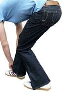 Men's Retro Denim Flares & Flared Jeans - 100% Cotton | 60s Mod & Hippy Cut | Fuzzdandy