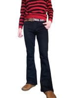 Men's Retro Stretch Denim Flares & Flared Jeans | Mod Hippie Bell Bottoms| FuzzDandy