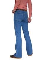 Men's Retro High Rise Bootcut Denim Jeans - With Stretch | 70s Cut | FuzzDandy