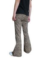 Men's Retro Leopard Print Flares & Flared Trousers - With Stretch | FuzzDandy