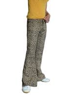 Men's Retro Leopard Print Flares & Flared Trousers - With Stretch | FuzzDandy