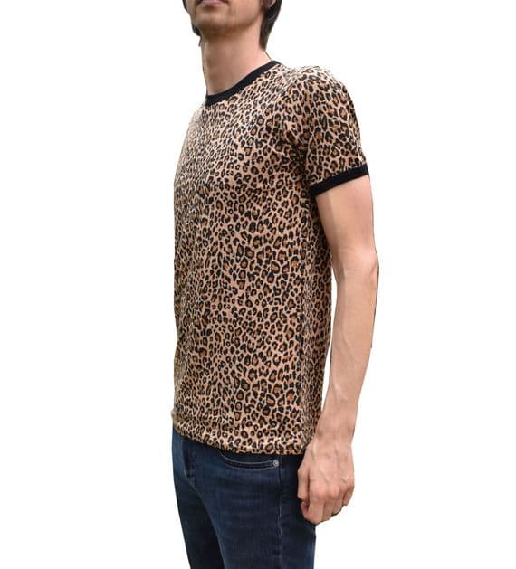 Men's Retro Leopard Print T-Shirt & Top - Classic Vintage Short Sleeve | FuzzDandy