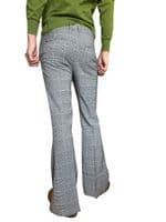 Men's Prince of Wales Check Sta Press Flares & Flared Trousers | FuzzDandy