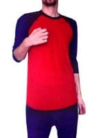 Men's Retro Raglan ¾ Sleeve T-Shirt by American Apparel - Baseball Style | FuzzDandy