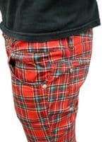 Men's Retro Tartan Drainpipe Trousers & Straight Leg Pants | FuzzDandy