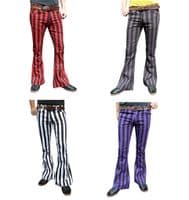 Men's Retro Striped Flares & Flared Trousers - Classic Mod Cut | FuzzDandy