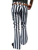 Men's Retro Striped Flares & Flared Trousers - Classic Mod Cut | FuzzDandy