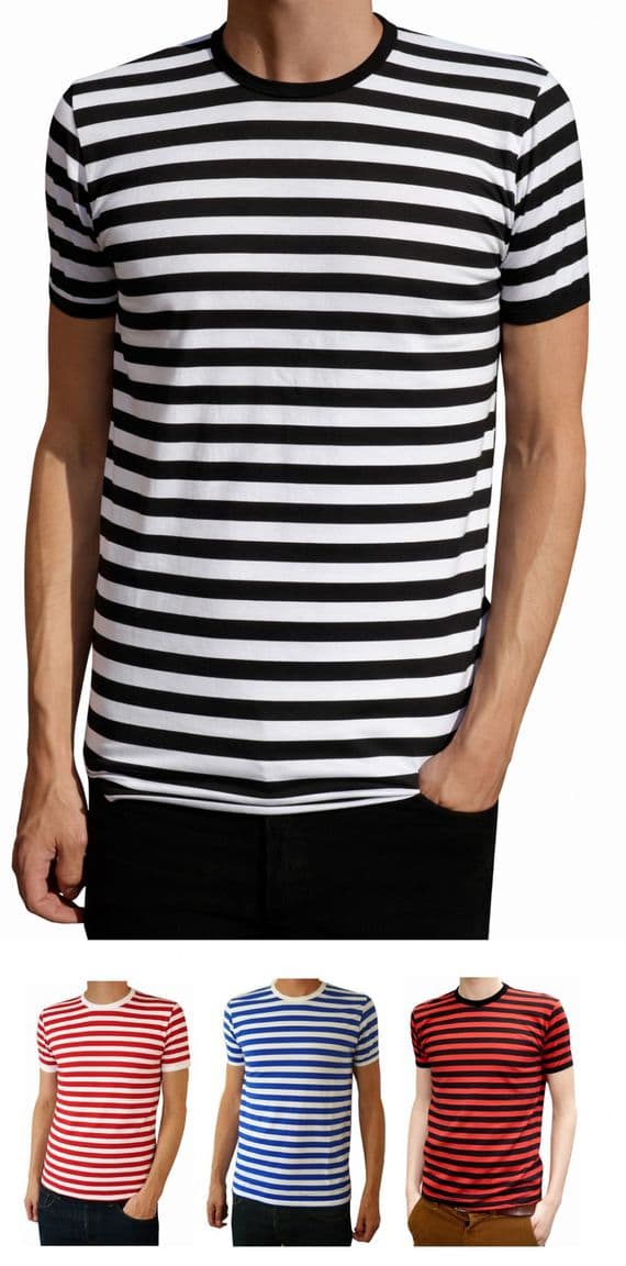 Men's Retro Striped T-Shirt & Short Sleeve Top - Classic Vintage Stripes | FuzzDandy