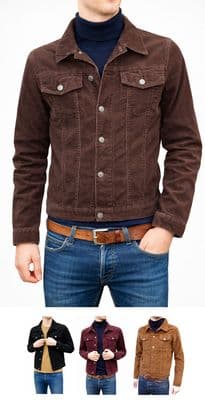 Men's Retro Western Corduroy Jacket - Classic Vintage Style