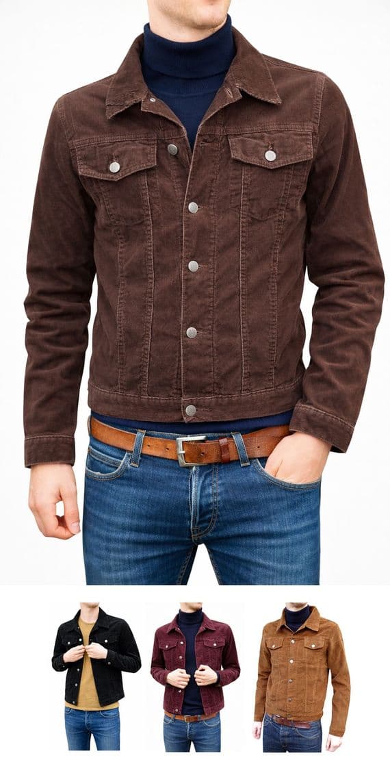 Men's Retro Western Corduroy Jacket - Classic Vintage Style | FuzzDandy