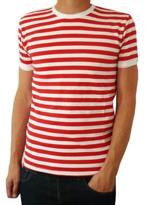Mens Stripey Tee (red & white t-shirt)