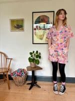 Run & Fly Cute Party Cats Print Kawaii Short Playsuit