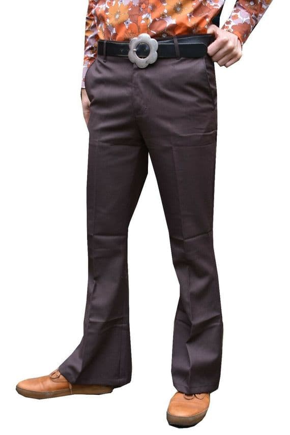 Sta Pressed Brown Flares | FuzzDandy