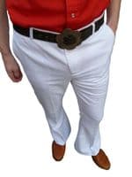 Sta Pressed White Flares | FuzzDandy