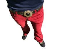 Stretch Flares - Corduroy Bell Bottoms - Burgundy Port Red