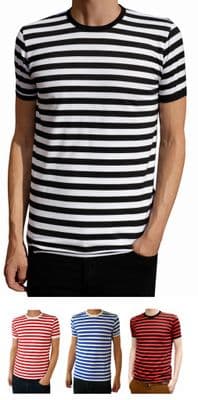 Striped T-shirt - Short Sleeve Tee - Retro Stripes