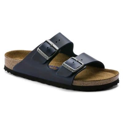 Birkenstock Arizona Soft Footbed Oiled Leather Sandals - Blue