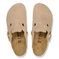 Birkenstock Boston Suede Sandcastle Clogs | Comfort Fit