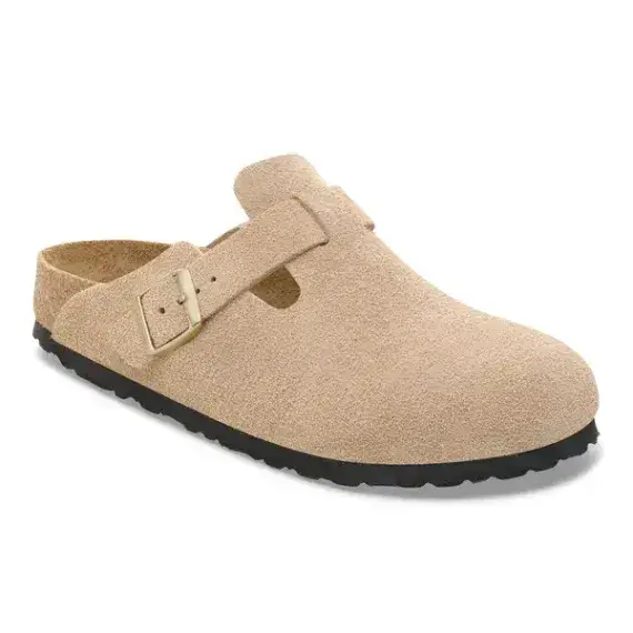 Birkenstock Boston Suede Sandcastle Clogs | Comfort Fit
