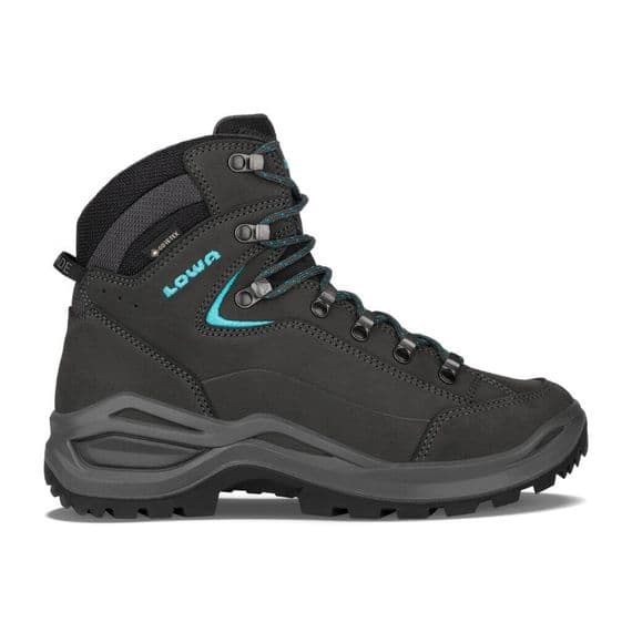 Lowa Renegade Evo GTX Mid Women's Walking Boots - Asphalt/Turquoise