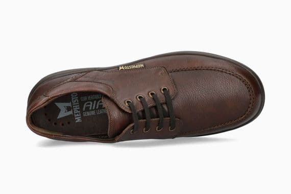 Mephisto Douk Men s Leather Shoes - Chestnut Brown