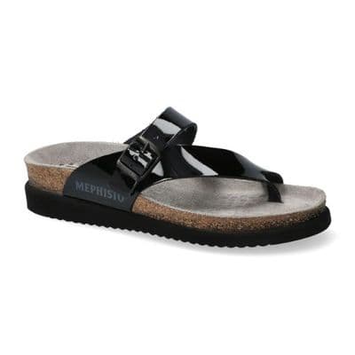 Mephisto Helen Women's Leather Sandals - Black Patent