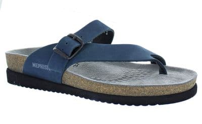 Mephisto Helen Women's Nubuck Leather Sandals - Navy