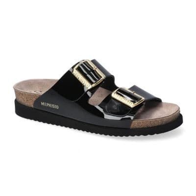 Mephisto Hester Women's Mule Sandals - Black Patent