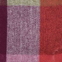 Weirdfish Badida Eco Brushed Check Scarf Beet