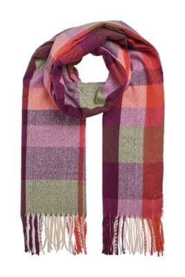 Badida Eco Brushed Check Scarf Beet
