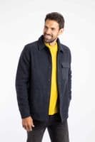 Weird Fish Boyd Plain Polar Fleece Shirt Navy