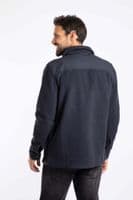 Weird Fish Boyd Plain Polar Fleece Shirt Navy