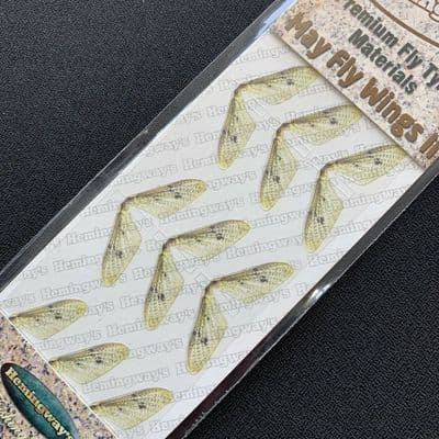 Hemingway's XL Light Yellow May Fly Wings