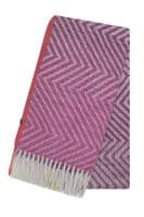 Weirdfish Jadida Eco Brushed Zig-Zag Scarf Beet