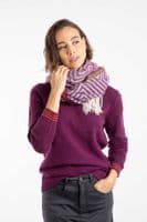 Weirdfish Jadida Eco Brushed Zig-Zag Scarf Beet
