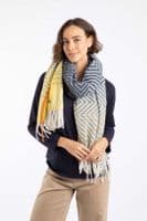 Weirdfish Jadida Eco Brushed Zig-Zag Scarf Midnight