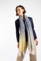 Weirdfish Jadida Eco Brushed Zig-Zag Scarf Midnight