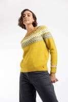 Lowell Fair Isle Jumper Antique Moss