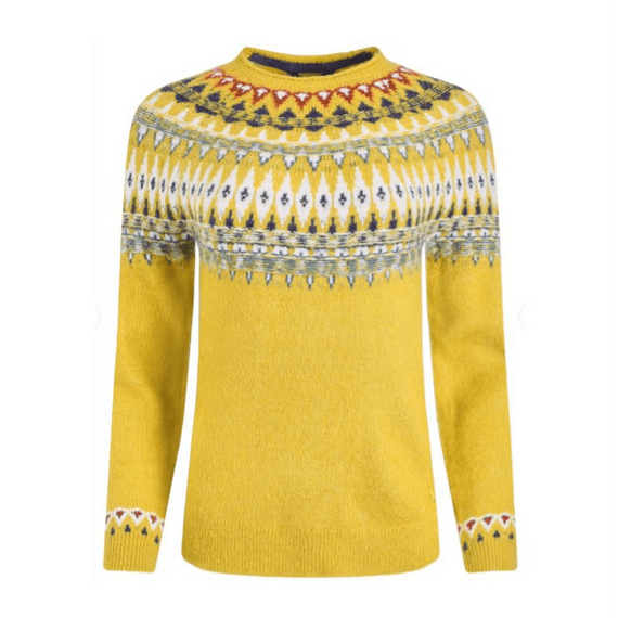 Lowell Fair Isle Jumper Antique Moss