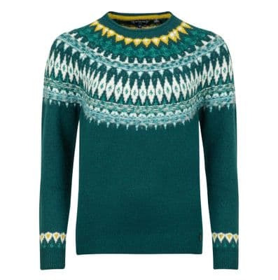 Lowell Fair Isle Jumper Deep Teal