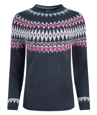 Lowell Fair Isle Jumper Navy