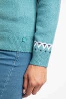 Weirdfish Lowell Fair Isle Jumper Smoked Blue