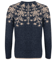 Weirdfish Miska Fair Isle Jumper Navy