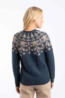 Weirdfish Miska Fair Isle Jumper Navy