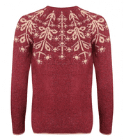 Weirdfish Miska Fair Isle Jumper Rhubarb